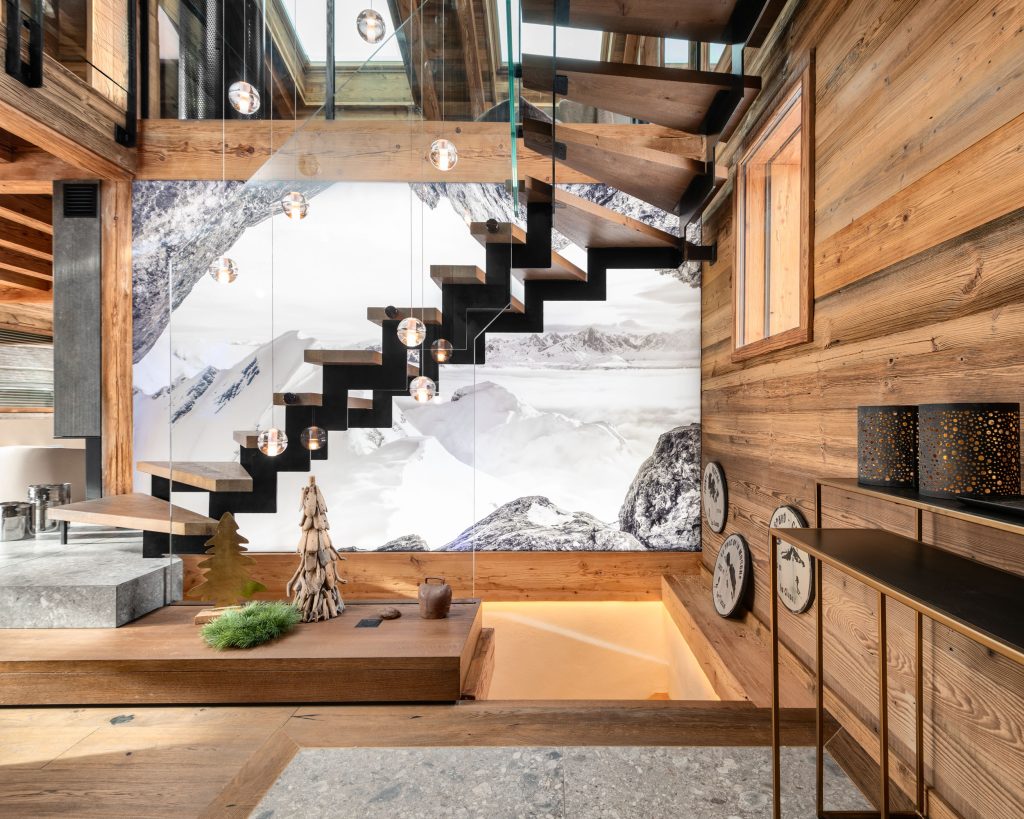 Escalier double crémaillère